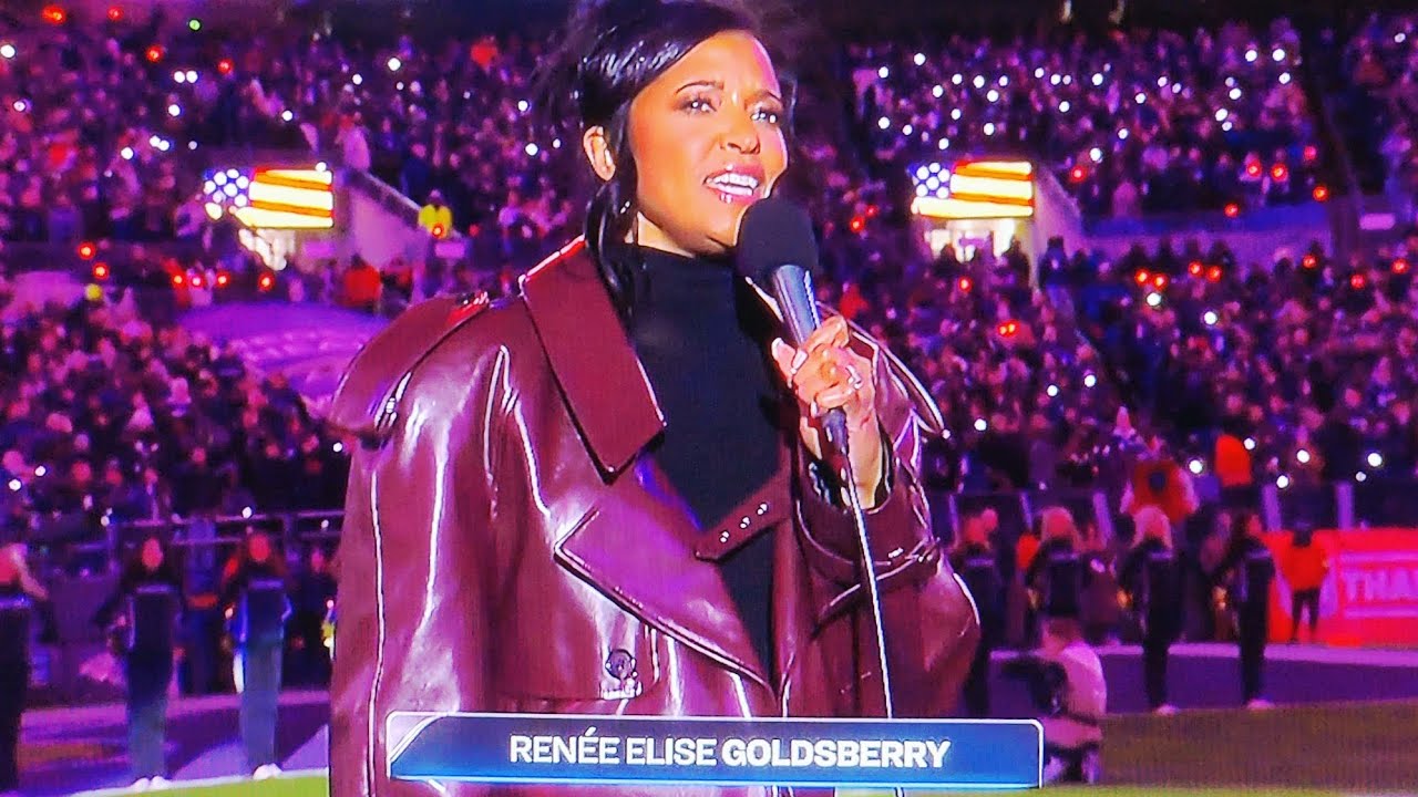 REN&Eacute;E ELISE GOLDSBERRY: NATIONAL ANTHEM: CINCINNATI BENGALS VS. BALTIMORE RAVENS: NFL WEEK 13: NOVEM