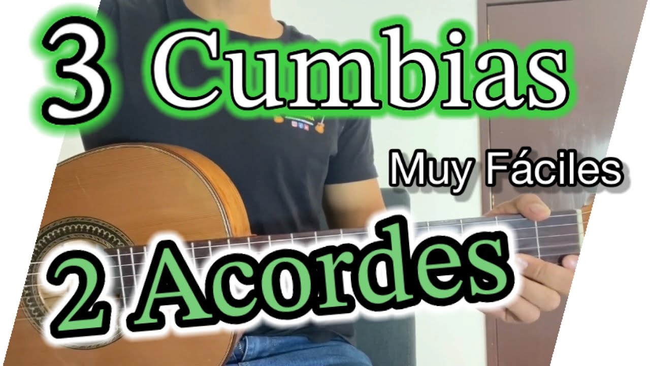 Aprende 3 cumbias fáciles en guitarra con solo 2 acordes | PARA PRINCIPIANTES