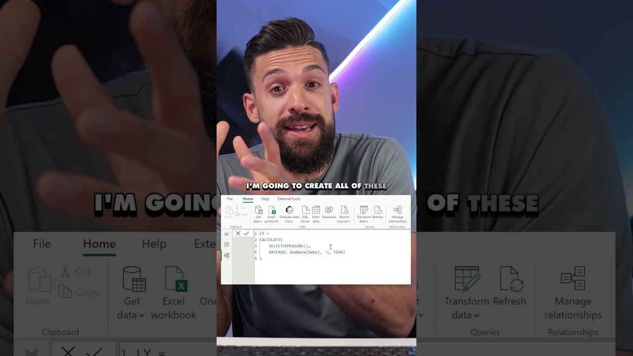 Calculations groups in Power BI | EXAMPLE #shorts #powerbi