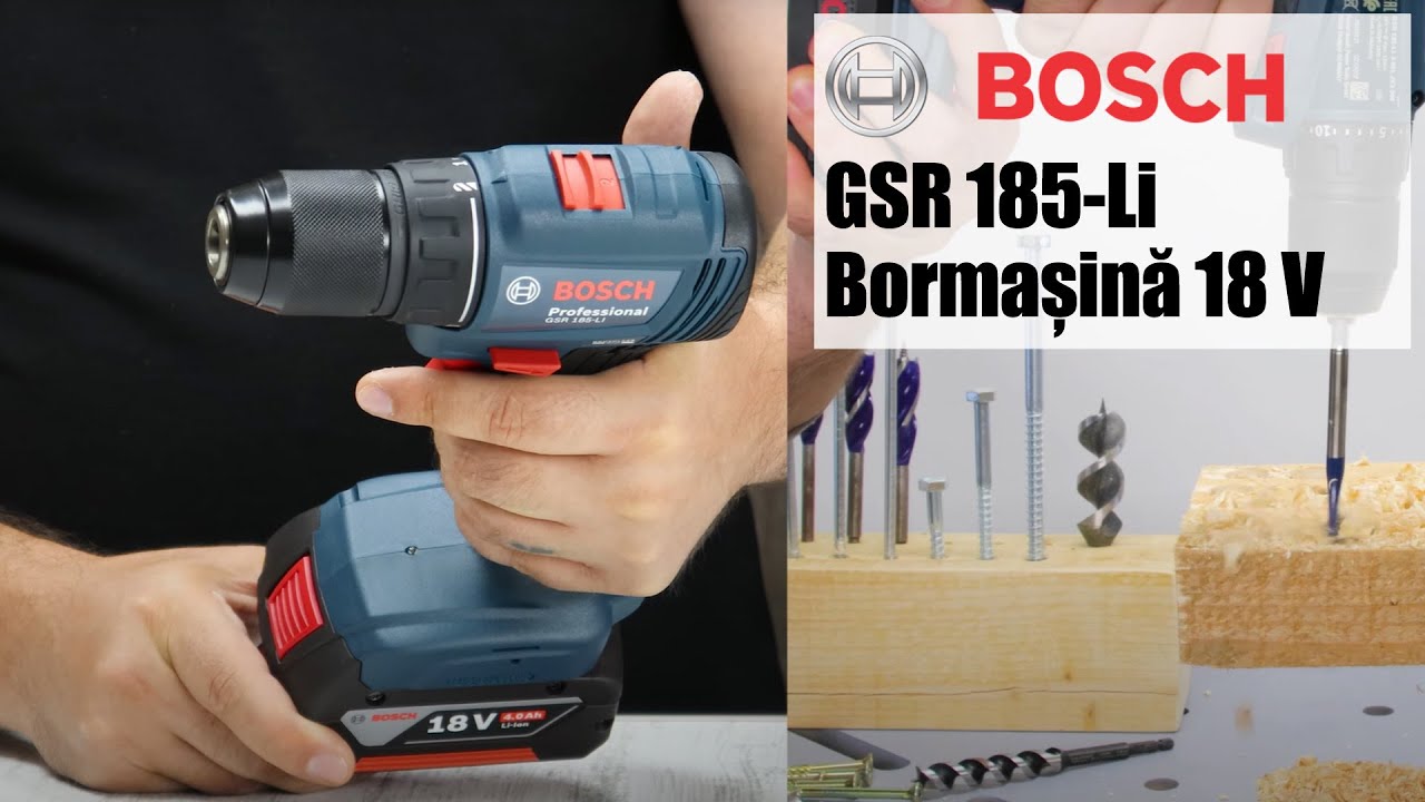 Bosch GSR 185-LI - Bormașină cu 1 acumulator 18 V, 4 Ah - Hai să o vezi la treabă!