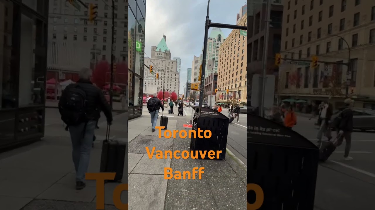 Toronto to Vancouver to Banff Winter Tour5414 | Vancouver Crosswalk Crowd, You Go?