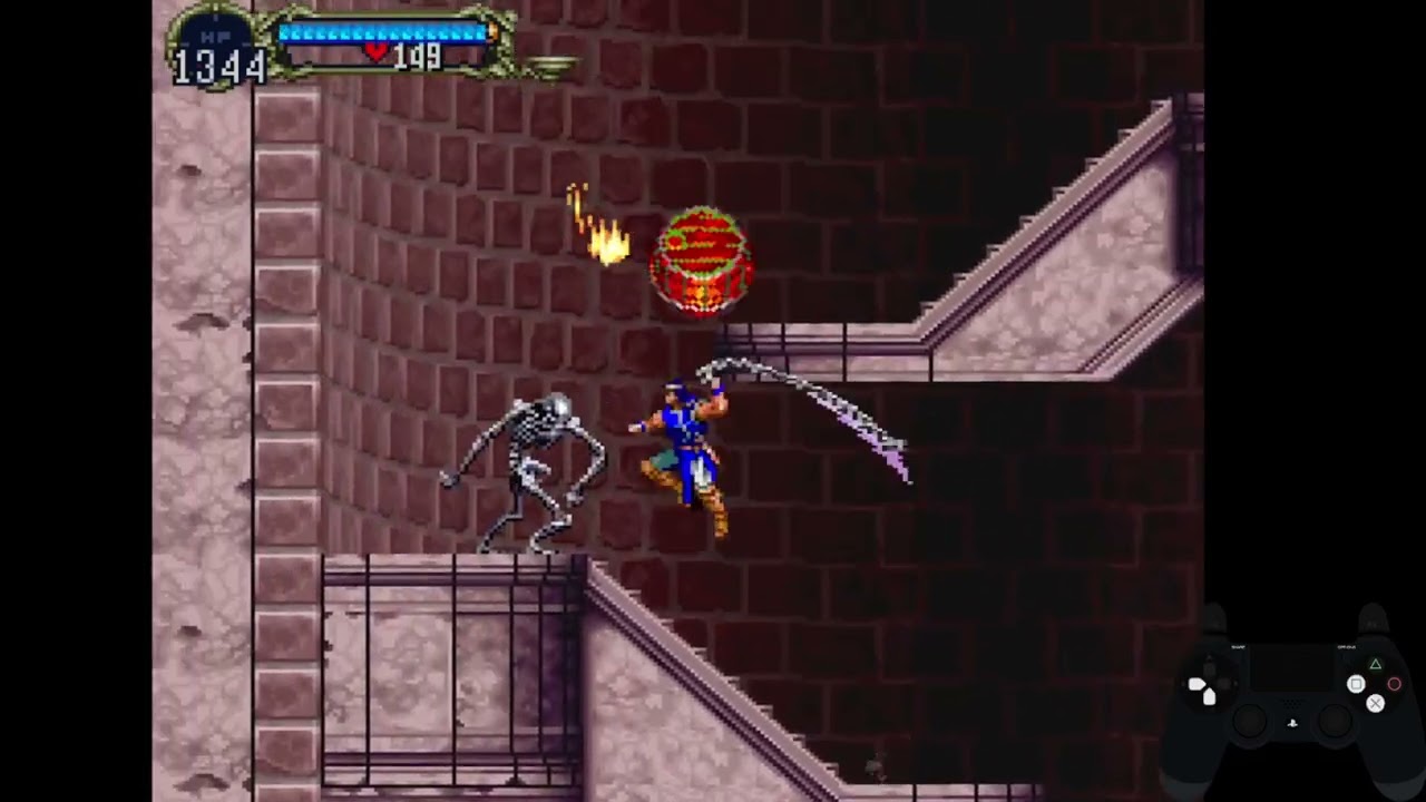 Castlevania Rondo Of The Night diagonal whip