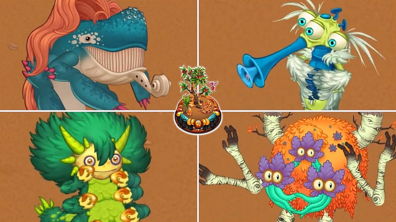 Amber Island - All Monsters Sounds & Animations | My Singing Monsters