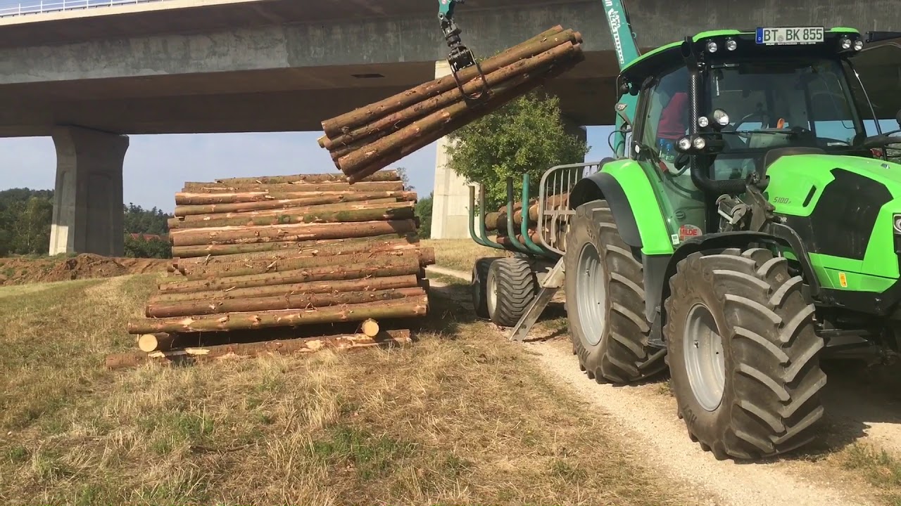 Nutzholz fahren Sommer 2018 | Deutz 5100p