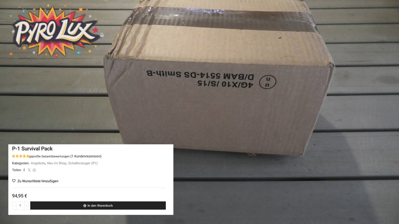P-1 Survival Pack Unboxing || Pyrolux - 100€