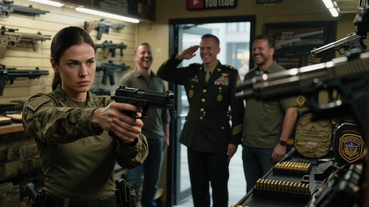 They Laughed at Her in the Gun Store — Until the Commander Stormed In and Saluted Her | Emotional