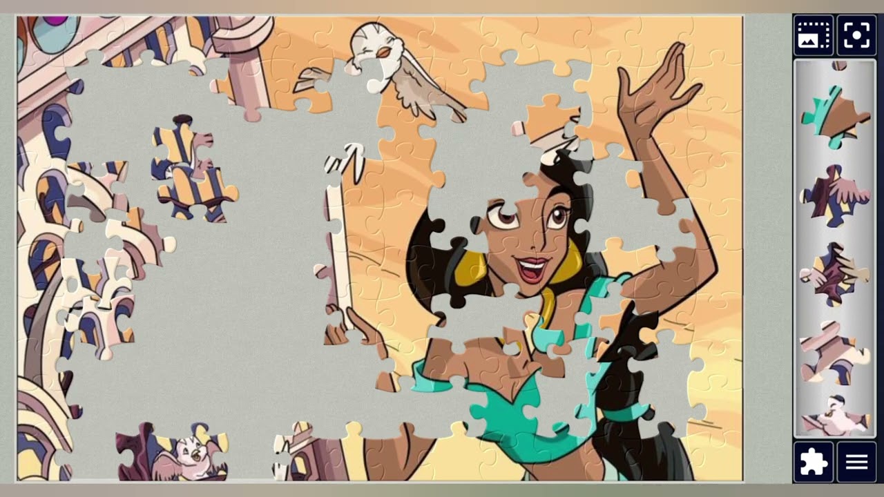 Princess jasmine Frees the Cadge birds👑👒🕊🕊🌈✨️🪄//jigsaw puzzles🧩//jigsaw puzzles journey🧩🧩//