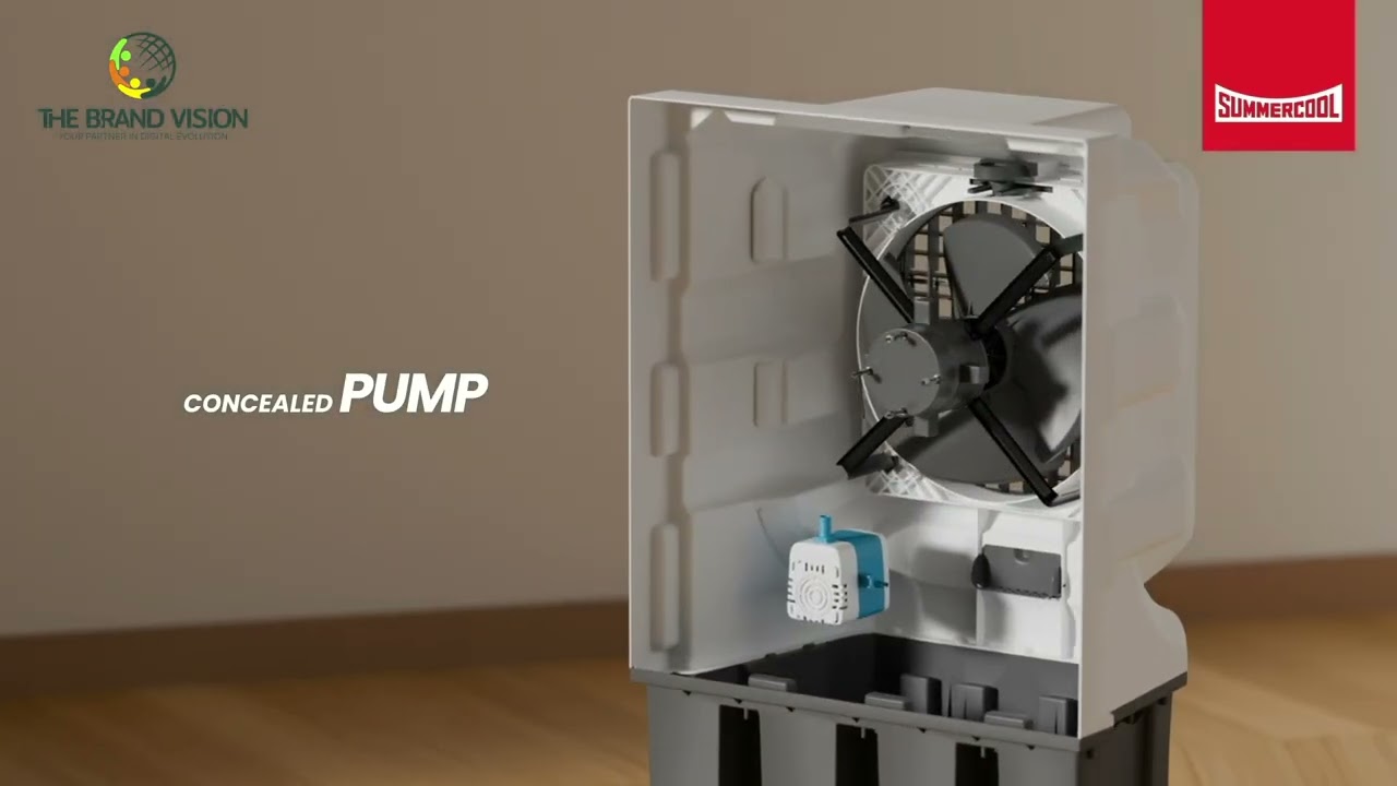 🦾Experience the Power of Big B Air Cooler | 3D Product Video by #TheBrandVision for #Summercool