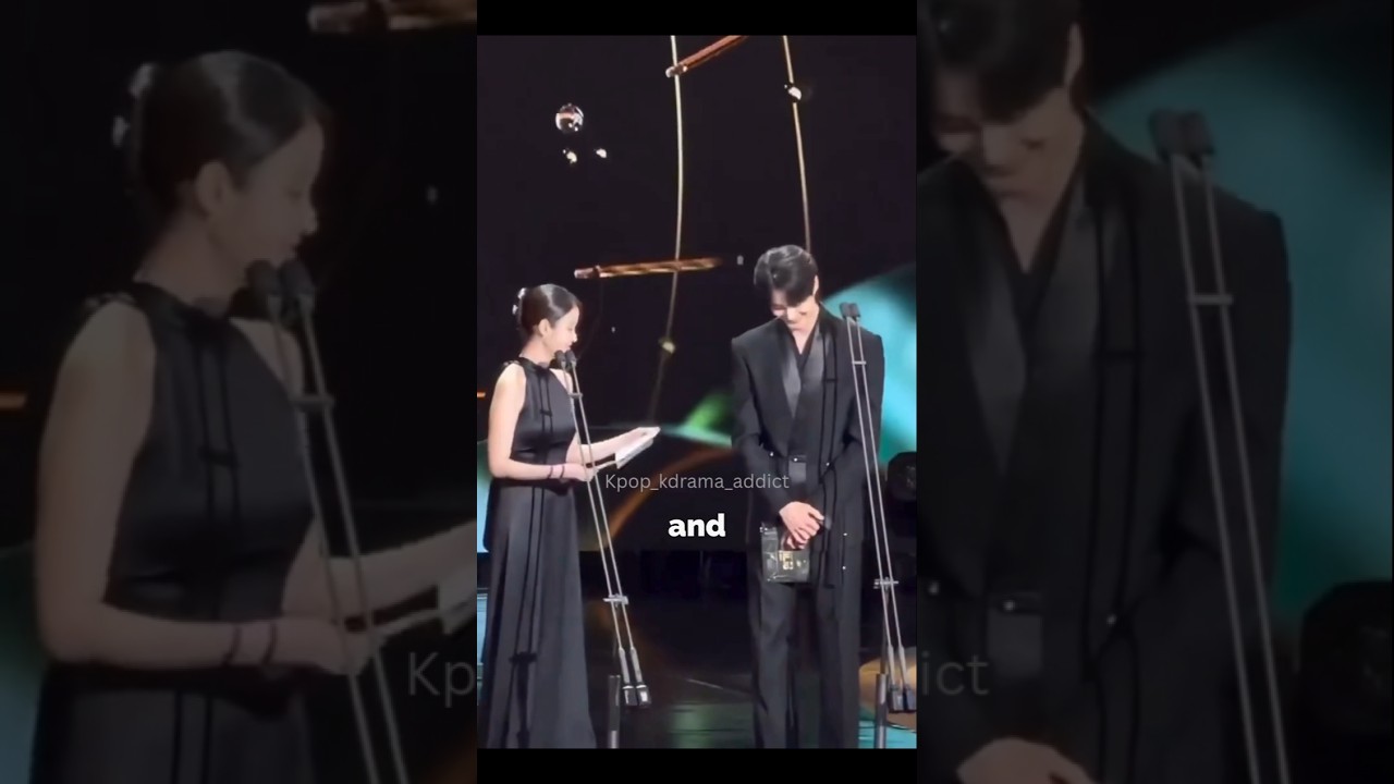 IU и Бён У Сок на церемонии вручения наград MBC #kpop #kdrama #shorts #viral #shortsfeed #kpopnews