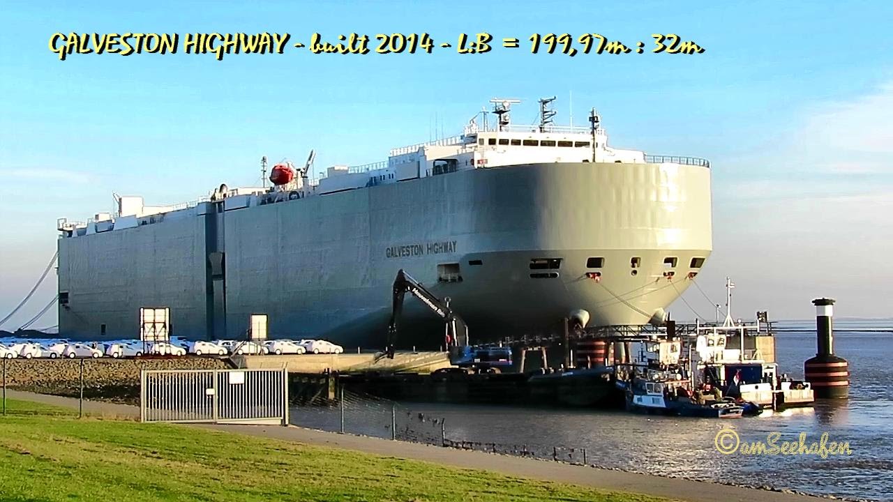 car carrier GALVESTON HIGHWAY 3FAJ5 IMO 9675573 Emden Autotransporter