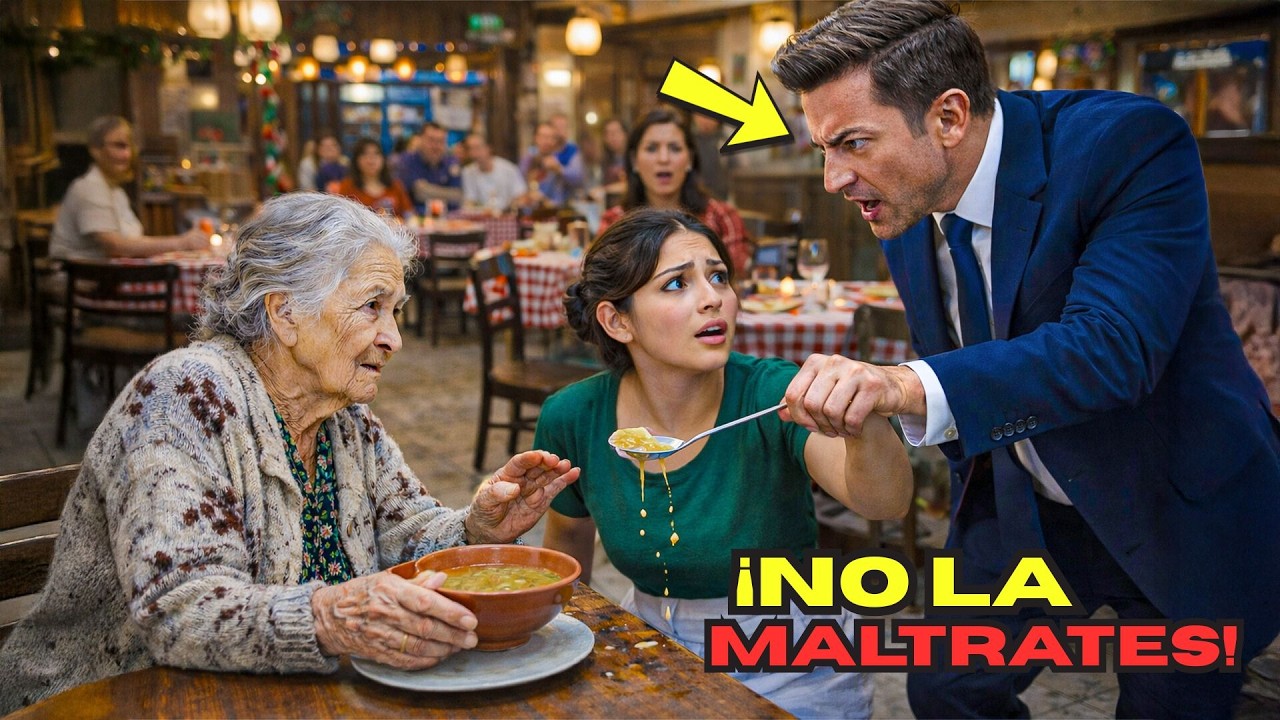 EL MILLONARIO ACUSA A UNA MESERA DE MALTRATAR A SU MADRE… PERO LA VERDAD LO DEJA HELADO