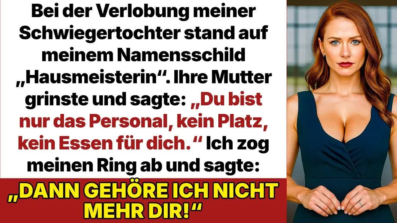 Bei der Luxus Verlobung meiner Schwägerin nannten sie mich Hausmädchen – Ich ging gestärkt!