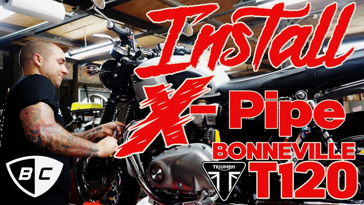 X pipe install | Triumph Boneville T120