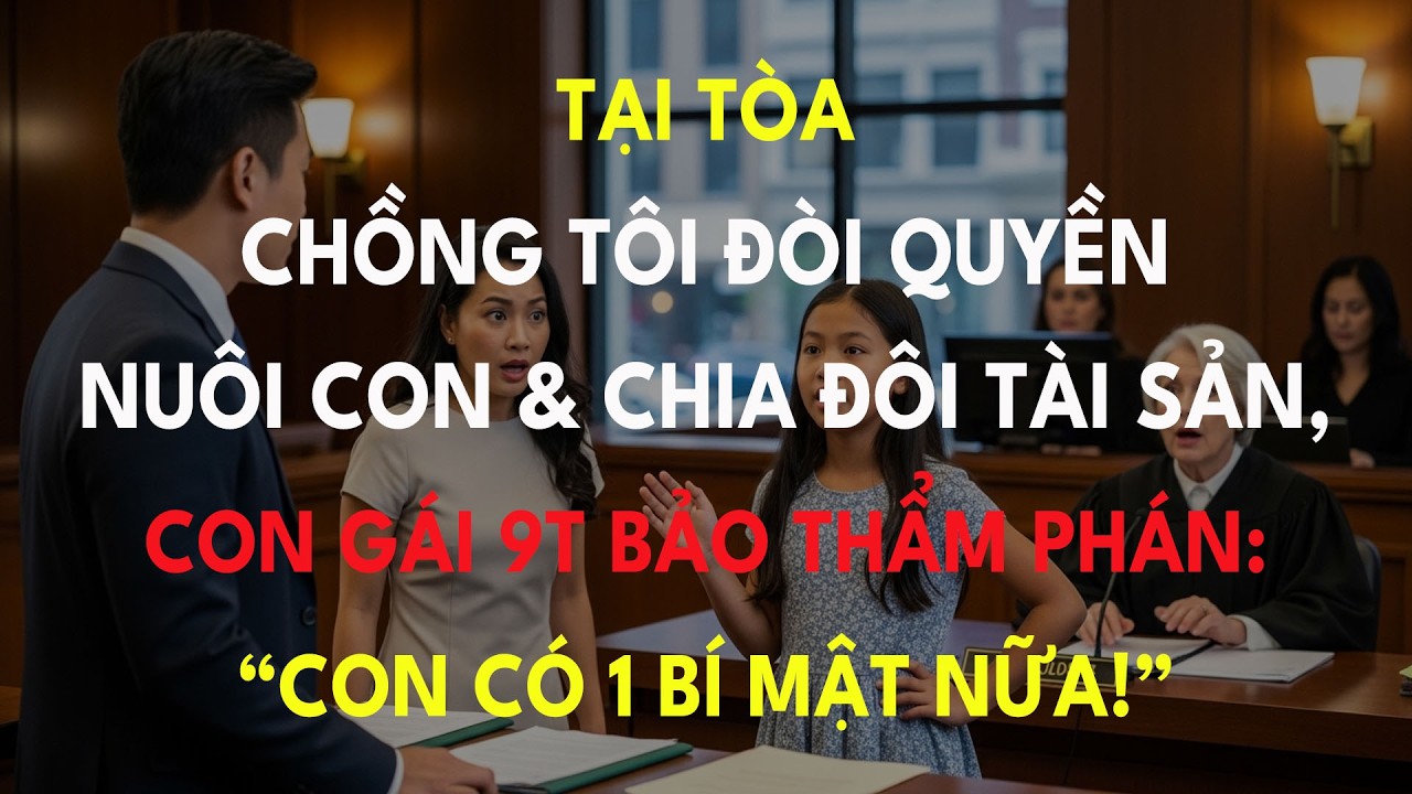 Tại Tòa Chồng Tôi Đòi Quyền Nuôi Con & Chia Đôi Tài Sản, Con Gái 9T Bảo Thẩm Phán: “Con Có 1 Bí Mật.