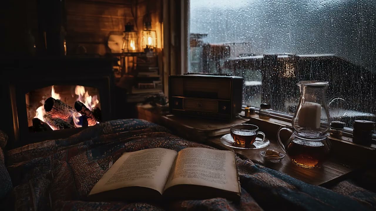 Rain Sounds at a Quiet Moutain Cabin 🌧 | Dark Bedroom Calm for Deep Sleep & Relaxation