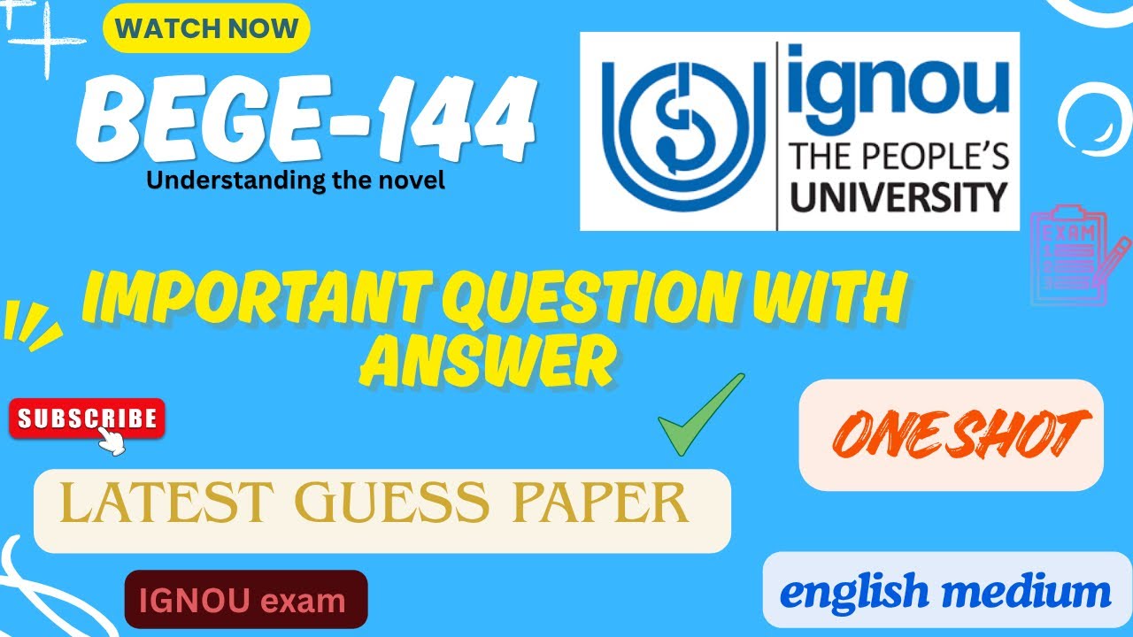 BEGE-144 Important Questions with Answers for Exam / Latest Guess Paper / #ignou #bege144 #important