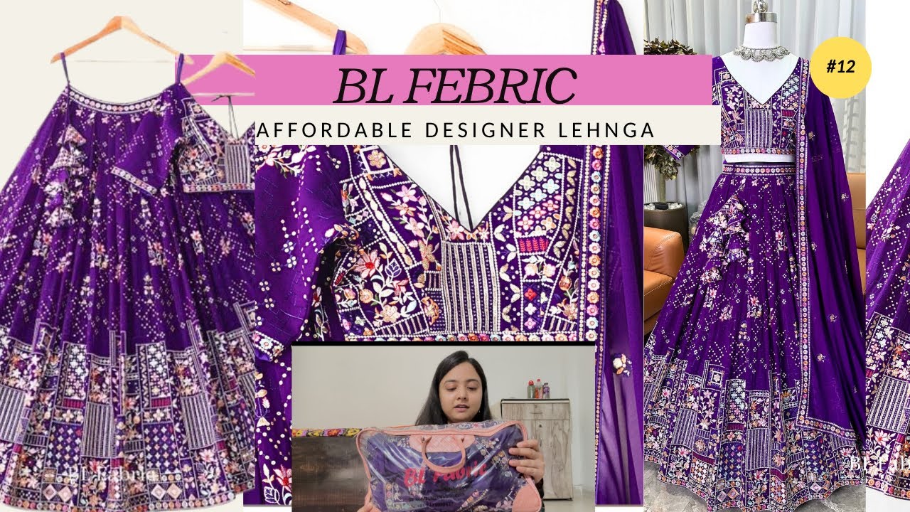 Instagram Designer partywear lehenga online || BL FABRIC LEHENGA REVIEW || Affordable lehenga