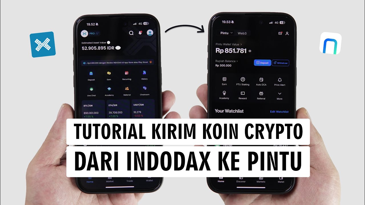 How to Transfer Crypto Coins from Indodax to Pintu
