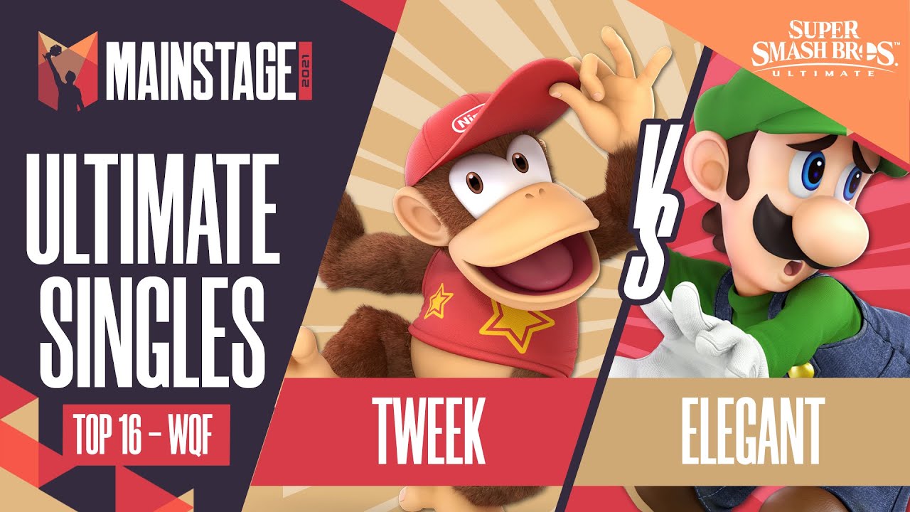 Tweek vs Elegant - SSBU Singles: Top 16 Winners Quarters - Mainstage 2021 | Diddy Kong vs Luigi