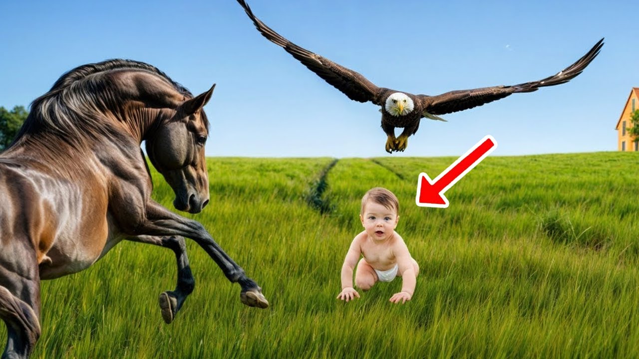 Rejected Horse Saves Farmer's Grandson from Eagle Attack...