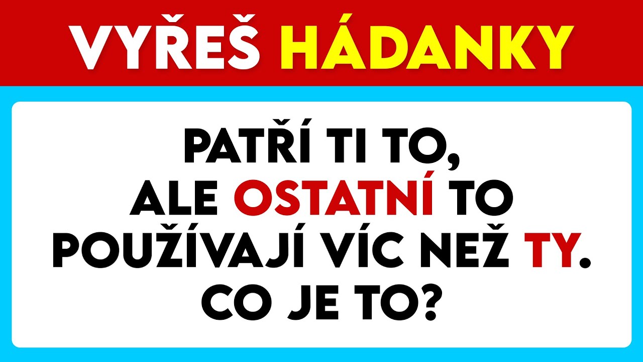 POUZE GÉNIUS DOKÁŽE VYŘEŠIT TYTO HÁDANKY 🧠✅