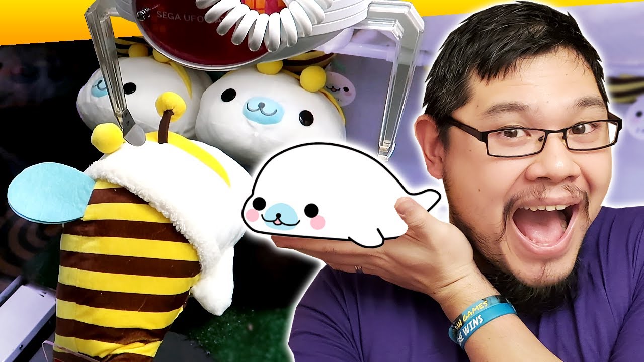 Let's SEAL THE DEAL Winning UFO Catcher Plush at Round 1!