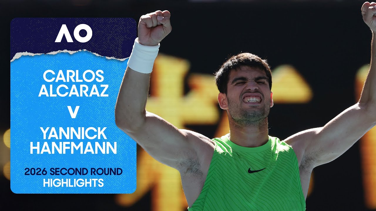 Carlos Alcaraz v Yannick Hanfmann Highlights | Australian Open 2026 Second Round