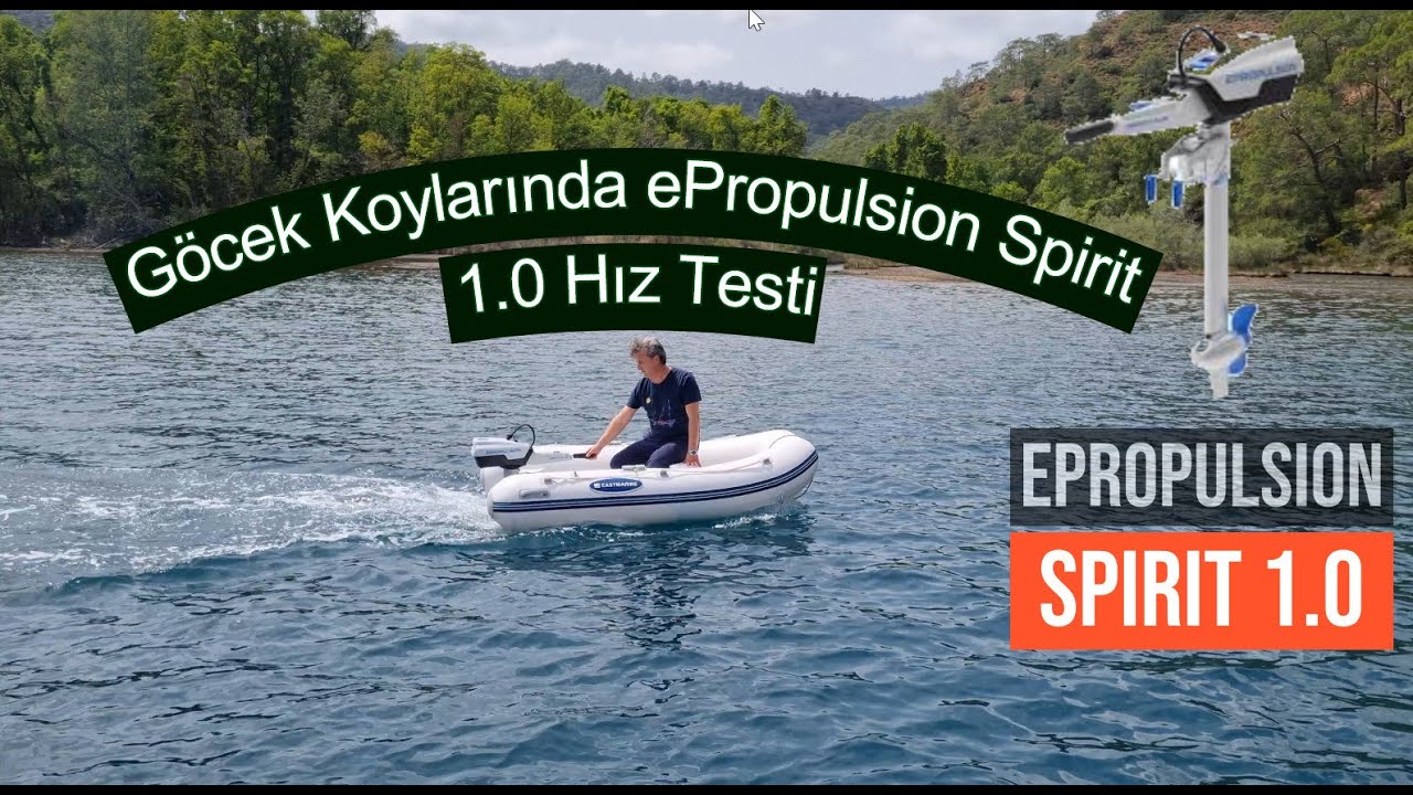 Göcek koylarında ePropulsion Spirit 1.0 hız testi