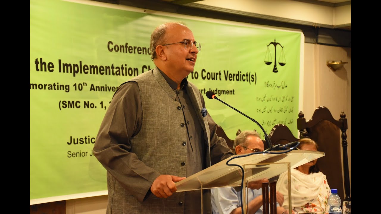 Justice Syed Mansoor Ali Shah addressing a Conference regarding judgment on minorities&rsquo; rights.