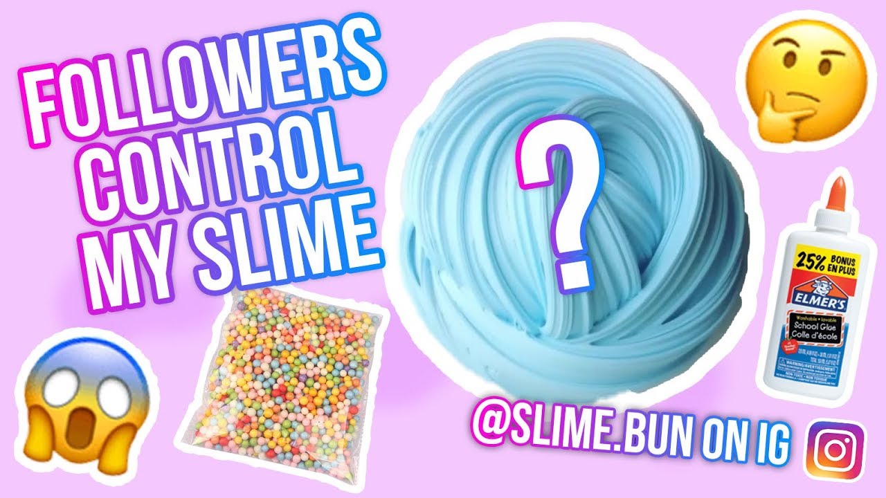MY FOLLOWERS CONTROL MY SLIME! SLIME CHALLENGE // slime bun