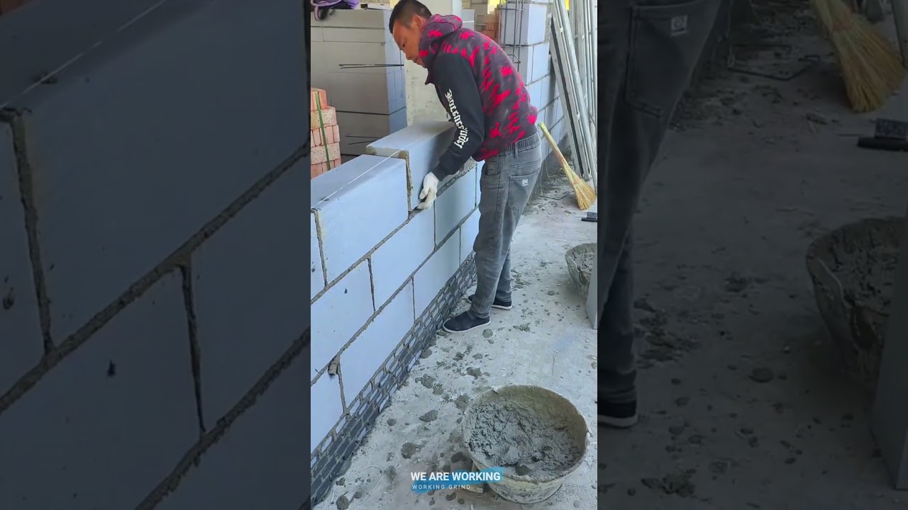 AAC Block Laying Tutorial 👷&zwj;♂️
