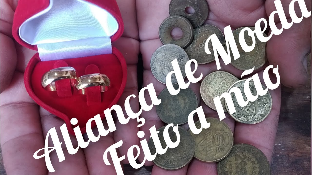 Como é feito Aliança de Moeda Antiga Artesanal!!!!!