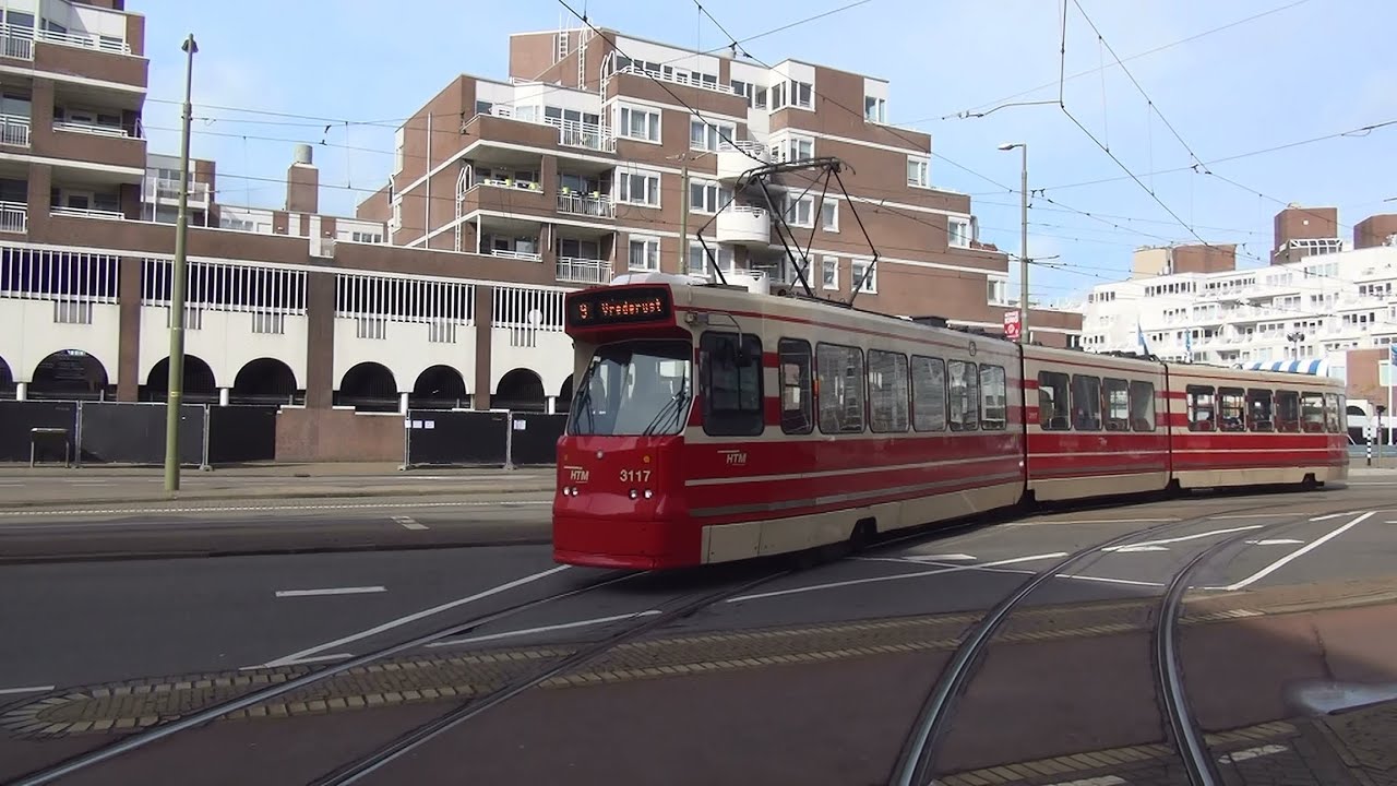 HTM tramlijn 9 Vrederust - Scheveningen Noorderstrand | versneld