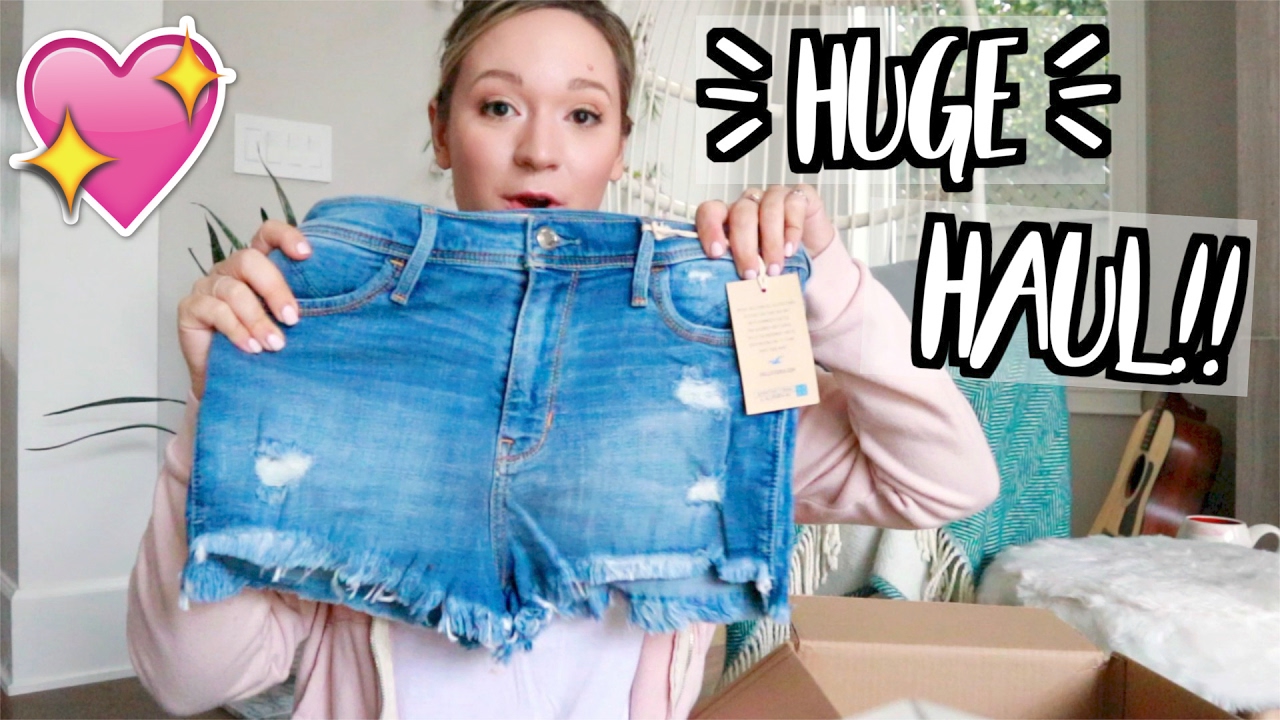 HUGE SPRING CLOTHING HAUL!! + I'M A HOLLISTER MODEL?!