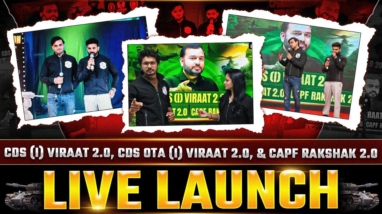 CDS (I) Viraat 2.0, CDS OTA (I) Viraat 2.0 & CAPF Rakshak 2.0 Live Launch | CDS 2026 | CAPF 2026🔥