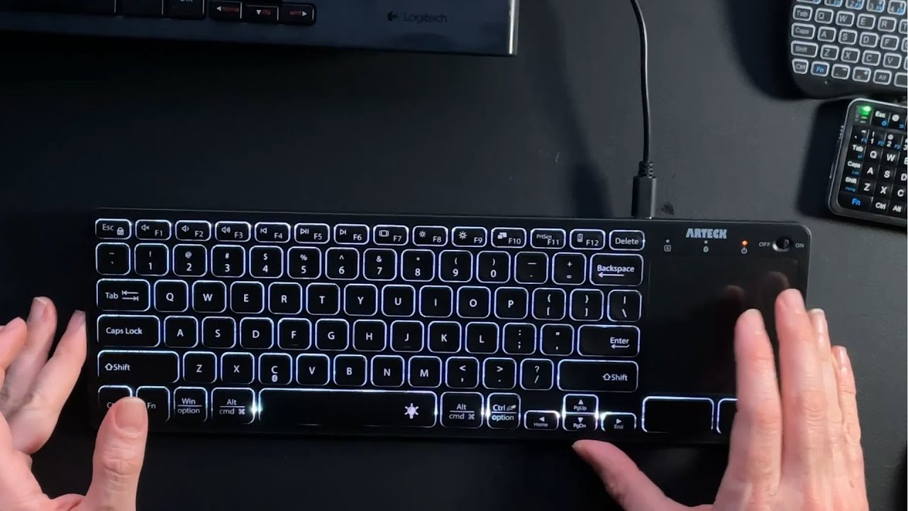 Arteck HB305-4B HTPC Bluetooth Backlit Keyboard with Touchpad Review