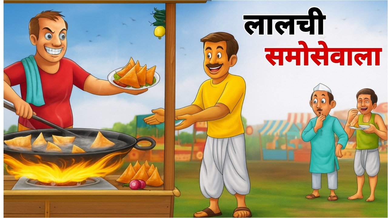 लालची समोसे वाला | GAREEB SAMOSE WALA KI KISMATM | HINDI KAHANIYA | HINDI STORIES #cartoon