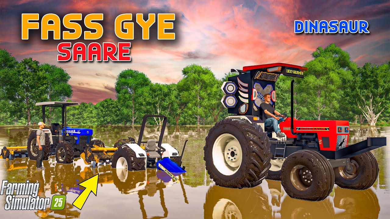 All Tractor Stuck🐊 NH 3630 Eagle vs 855 Dinasaur😱 | FS25 | Spanker Farming
