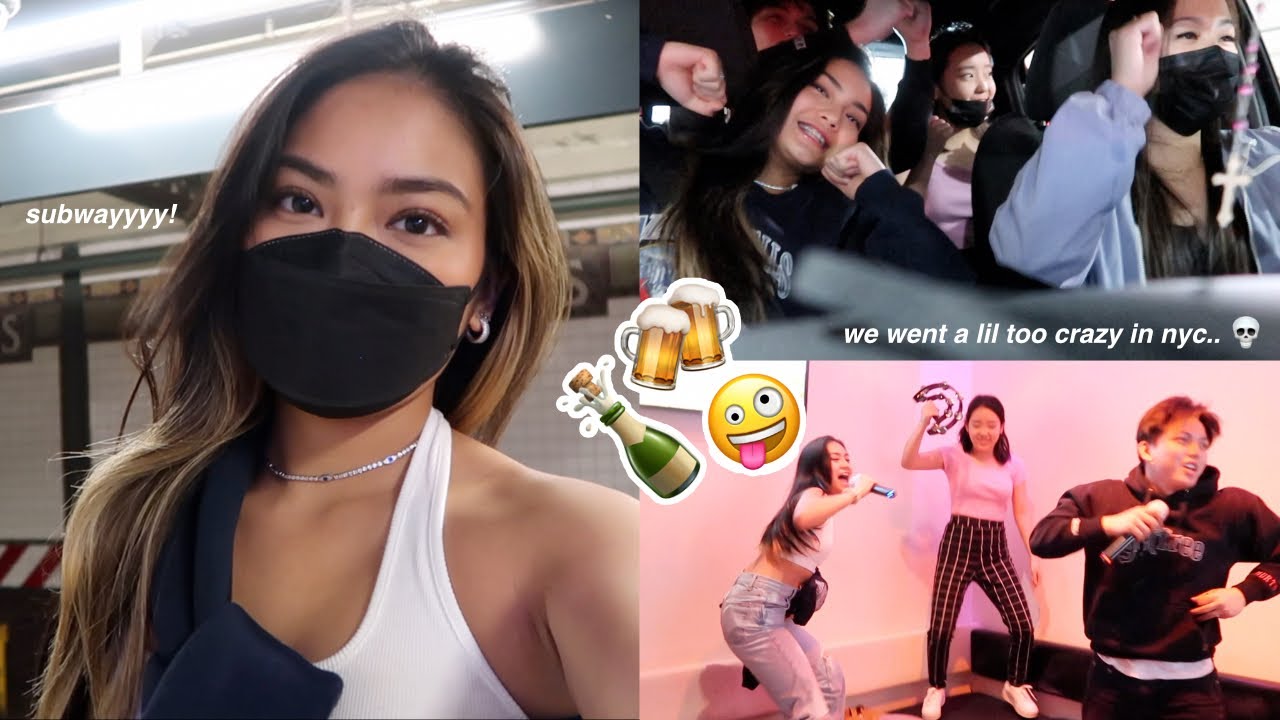 JEOrnal📀 DRUNK IN NEW YORK CITY *koreatown w/ korean friends?!* 🥴🤣