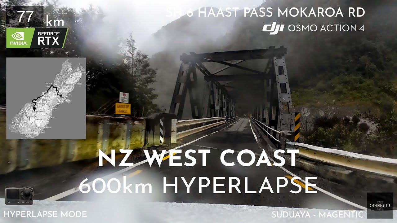 600km Hyper lapse | Spring Storm | NZ West Coast to Canterbury | DJI Osmo Action 4