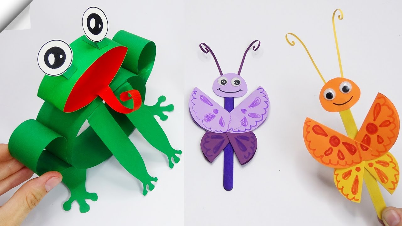 6 DIY paper crafts - Moving Paper toys