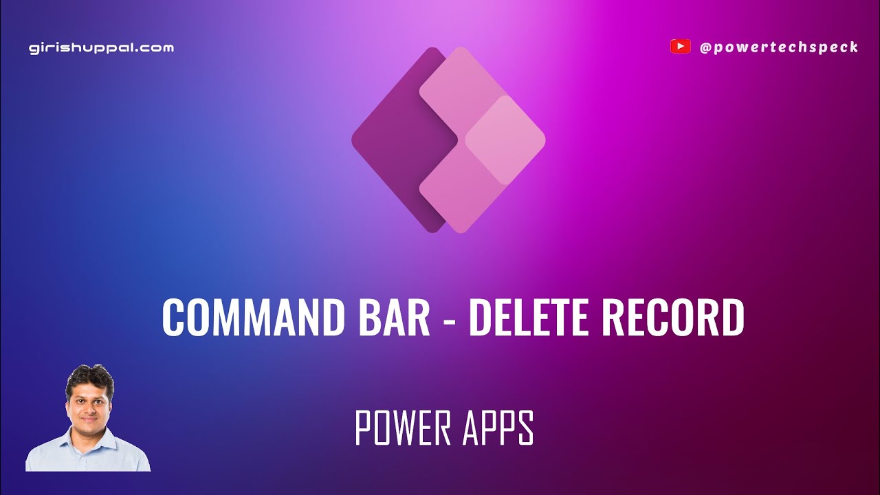 Command Bar - Delete records from a table in Power Apps (model driven app)