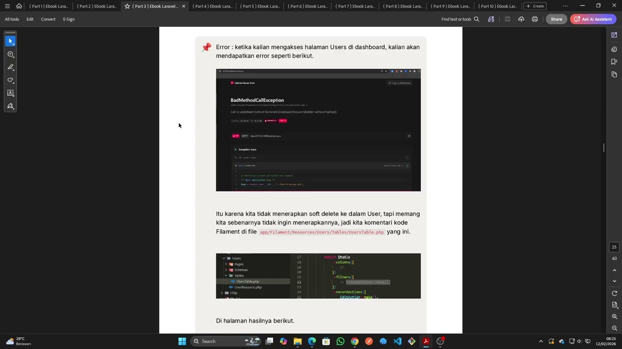 Ebook Laravel 12, Midtrans, Filament: Web Online Course