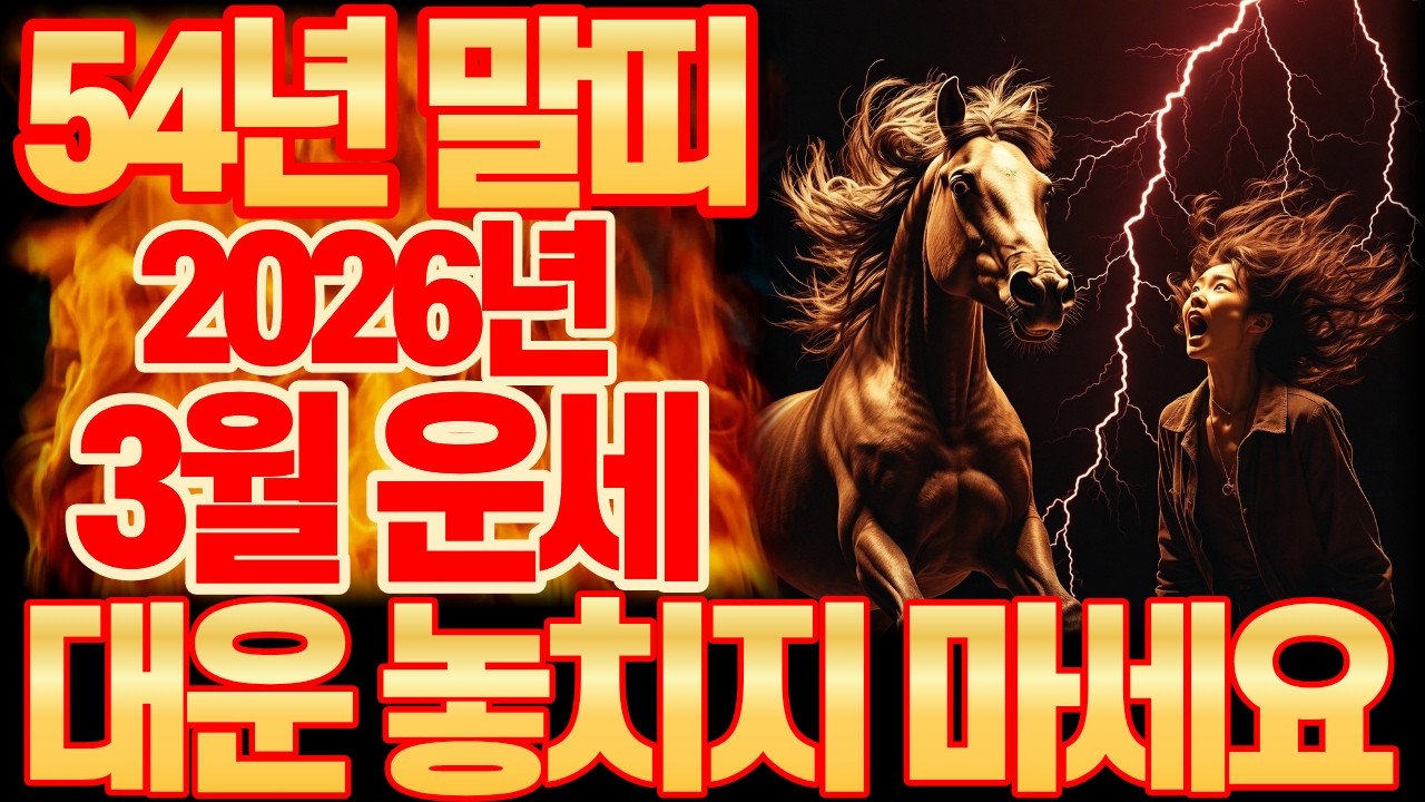 2026년 3월, 1954년 갑오생 말띠, 대박 운세 총정리｜3월 행운 번호 공개