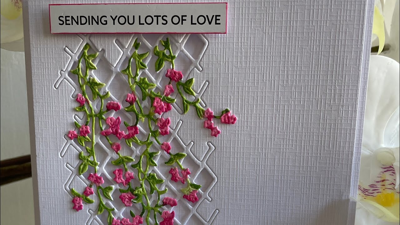Clean and Simple card with Paper Roses and Gummiapan dies