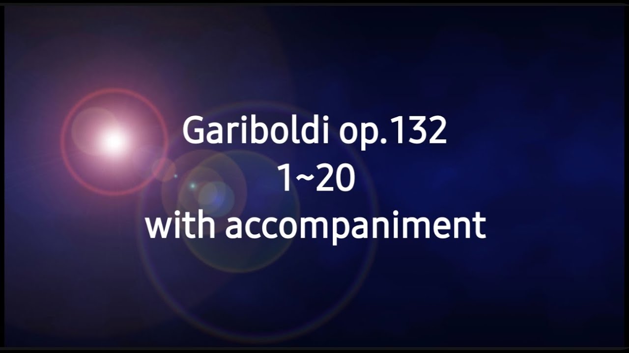 Gariboldi etudes op.132(No.1~20) with accompaniment (가리볼디 op.132 전곡 피아노반주)