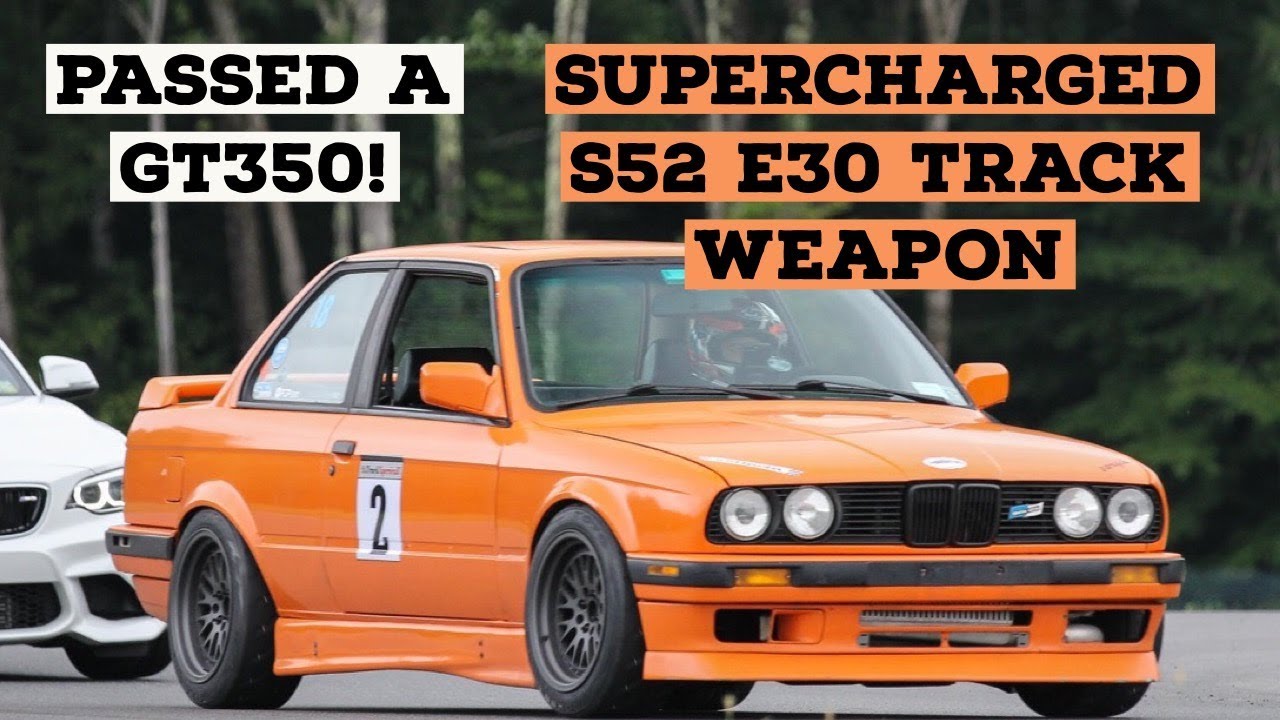 Supercharged S52 E30 Tears Up The Track!