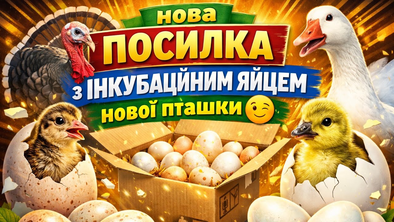 нова ПОСИЛКА з ІНКУБАЦІЙНИМ ЯЙЦЕМ нової пташки 😉