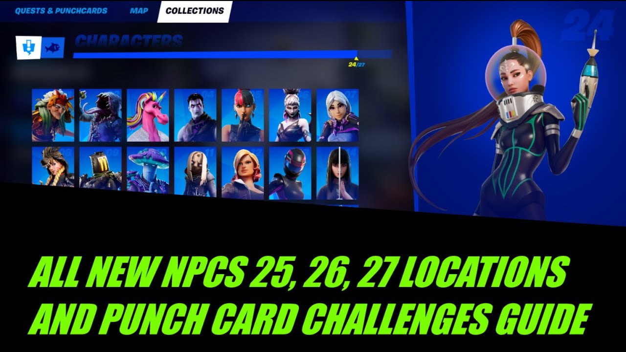 ALL NEW NPCS LOCATIONS FN SEASON 8 / NPC 25 EMBER, NPC 26 SHADOW OPS, NPC 27 SLEDGEHAMMER CHALLENGES
