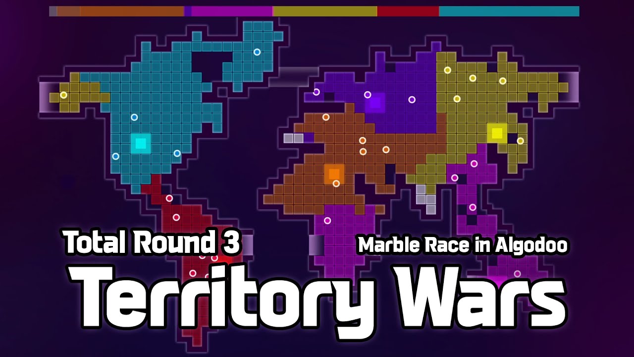 Territory Wars - Conquer the World - Marble Race in Algodoo